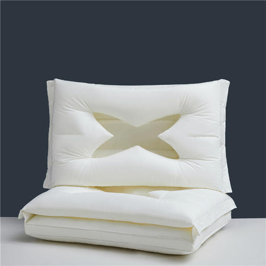 自然醒全棉双层可拆卸星空枕二合一侧睡家用一对装护颈助睡眠枕芯单人整头XK 商品图4