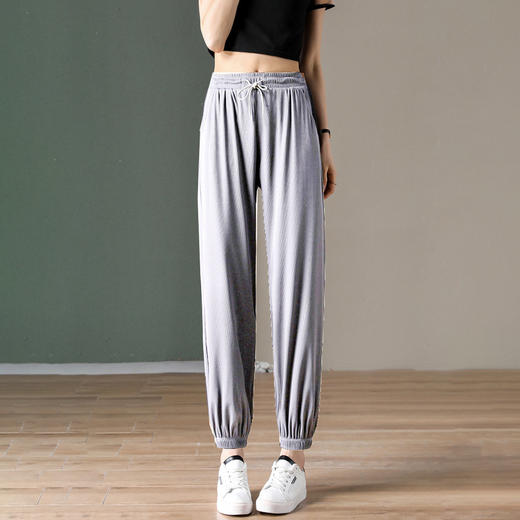 买1送1 冰丝运动裤女宽松束脚显瘦仙女凉凉裤休闲哈伦防蚊裤 商品图6