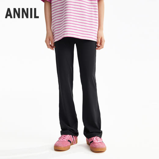 女童微喇针织单裤弹力显瘦舒服裤子夏季新款安奈儿童装EG526121 商品图1