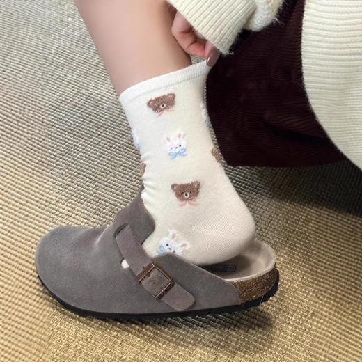 <曾小咸推荐> 可爱植绒卡通中筒袜  商品图5