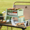 【烧烤煮茶 快速折叠 加高不烫桌面】大迈 便携可折叠露营烧烤炉-松石绿 商品缩略图0