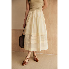 HeyDress法式天丝半身裙女夏季高腰伞摆设计感蛋糕裙高级气质裙子