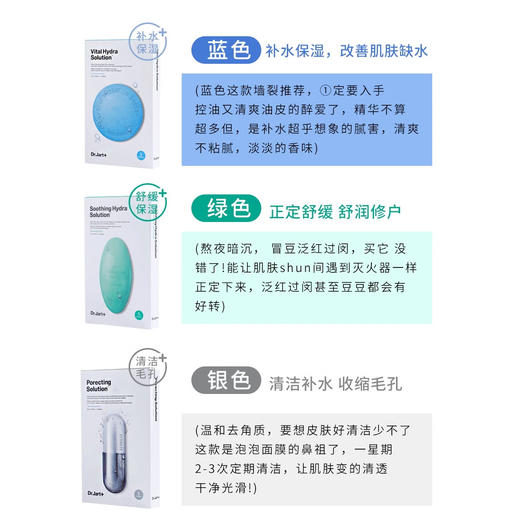 Dr.Jart+ 蒂佳婷蓝绿灰药丸面膜5片/盒 补水保湿 舒缓肌肤 商品图3