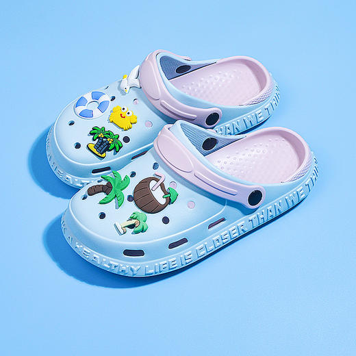 【我的DIY由我不由天】夏季儿童洞洞鞋女中大童防滑软底家居室内春秋海边沙滩凉拖鞋女童。ry 商品图5