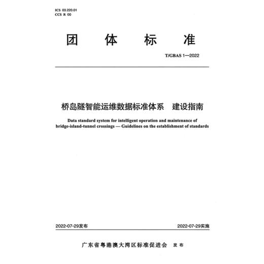 桥岛隧智能运维数据标准体系 建设指南T/GBAS 1—2022 商品图3