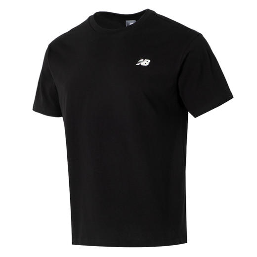New Balance纽巴伦 男士黑色全棉短袖T恤 商品图3