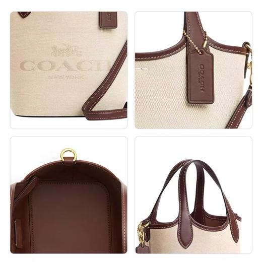 【礼盒礼袋】【品牌授权】COACH蔻驰女士菜篮子HANNA水桶包奥莱手提斜挎包通勤包包 商品图5