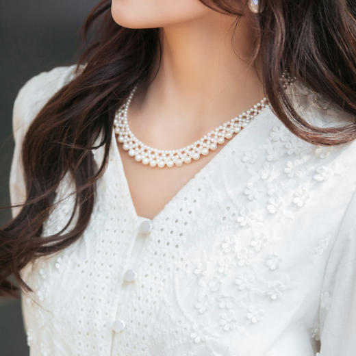 【林栖设计小店】2025春绣花复古气质百搭新中式白衬衣1933270 商品图6