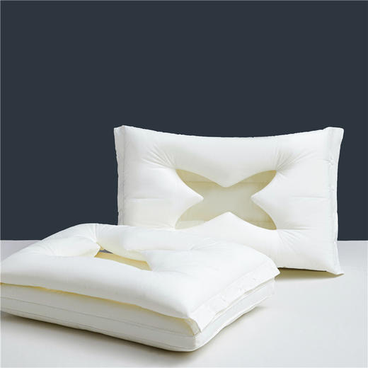 自然醒全棉双层可拆卸星空枕二合一侧睡家用一对装护颈助睡眠枕芯单人整头XK 商品图3