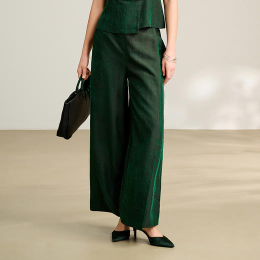 TANGY Collection/2025天意精品夏季新品中国风女士莨阔腿裤 商品图3