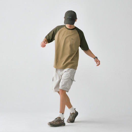 714street复古撞色凉感防晒短袖T恤夏季新款抗皱速干吸湿排汗上衣 商品图2