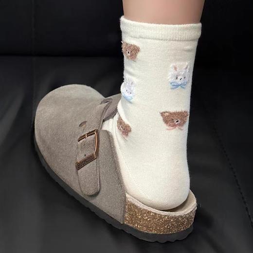 <曾小咸推荐> 可爱植绒卡通中筒袜  商品图3