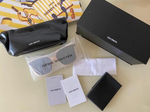 D030412俩侧竖铆钉点缀方圆版型显脸小墨镜 商品图8