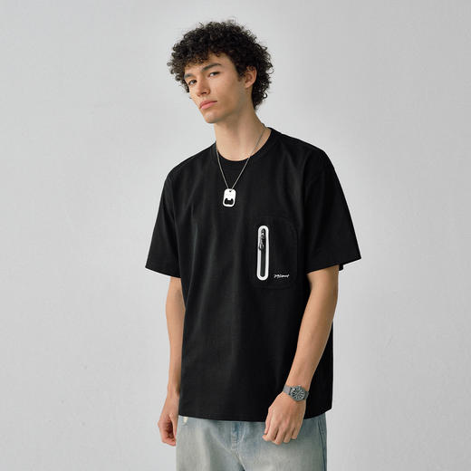 714street户外机能反光贴袋抗皱短袖T恤男25夏季新款凉感防晒上衣 商品图1