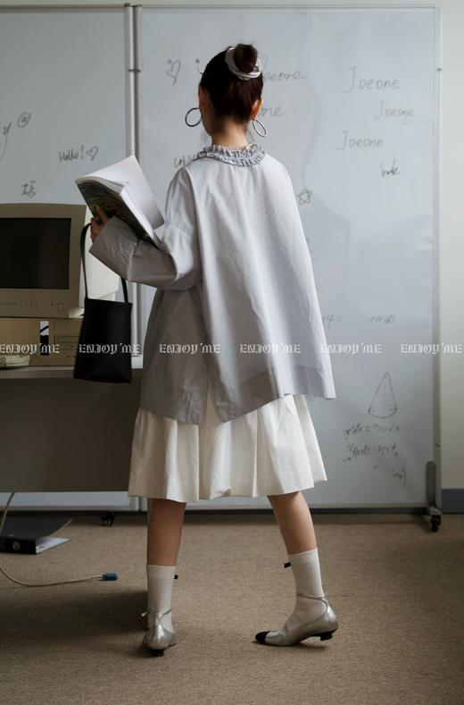 【门店同款】ENJOY春季盐貌似糖两面穿荷叶边衬衫 161848387 商品图12