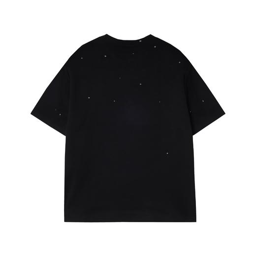 T580夏季新款重工满天星铆钉短袖t恤男女宽松半袖百搭体恤 商品图2
