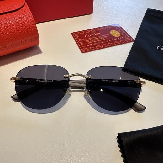 F083卡地亚 新款纯钛无框钻石切割太阳镜高端太阳镜 商品图0