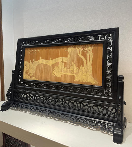 李白宴夜桃李图°留青雕屏风 商品图0