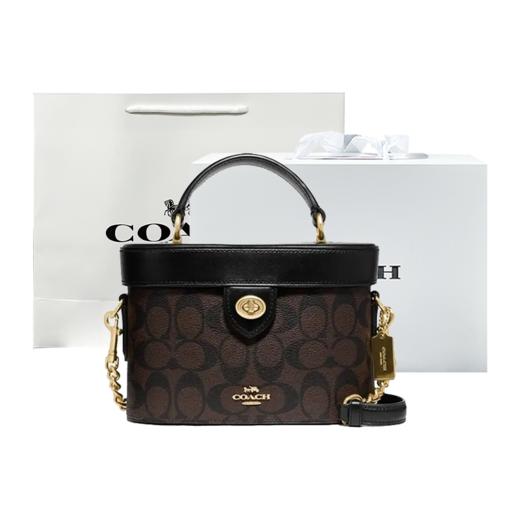 【品牌授权】【礼盒礼袋 】COACH蔻驰2025022405 蔻驰水桶盒子包奥莱单肩斜挎手包 商品图1