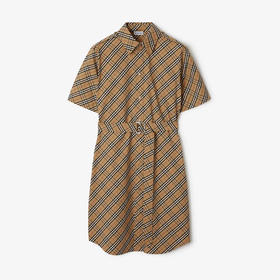 BURBERRY 巴宝莉 女士格纹棉质衬衫式连衣裙 格子 8106067 B9368