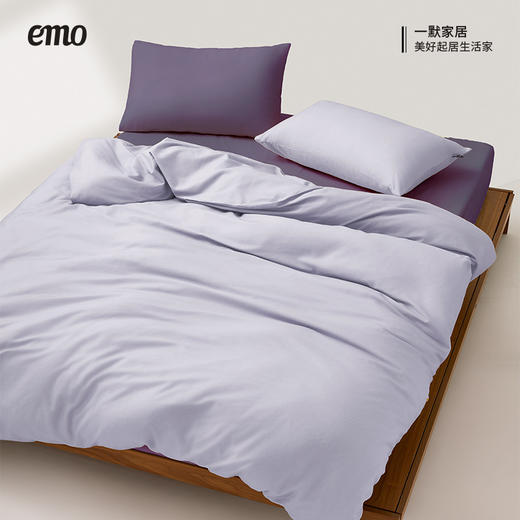 一默上新拼色款全棉磨毛四件套 商品图2