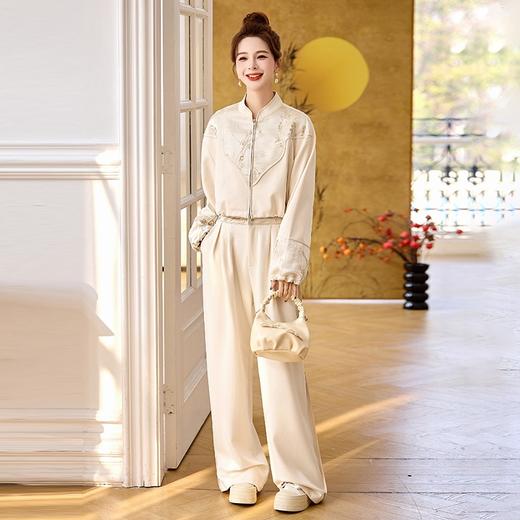 新中式休闲套装，小香风气质名媛显瘦阔腿裤两件套HR-AQHUI66620 商品图2