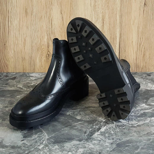 【98新】Hermes爱马仕黑色切尔西雕花内购款Hill及踝靴短靴女士37码 现售价：3700！270225TB02 商品图4