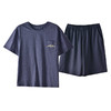 纯棉男士夏季短袖短裤爽棉睡衣宽松休闲可外穿薄款套装新款家居服   JL-5511 商品缩略图4