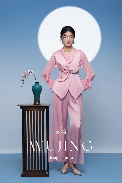 3205088 樱樱桃夭 进口醋酸缎马甲 雾境 商品图4