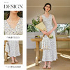 
OLrain欧芮儿法式花色连衣裙女夏季2025新款时尚碎花V领无袖长裙 商品缩略图1