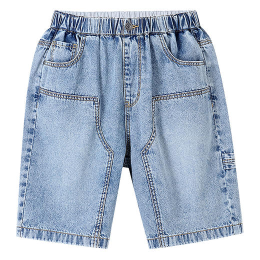 男童全腰牛仔中裤夏季新款安奈儿童装EB526103 商品图6