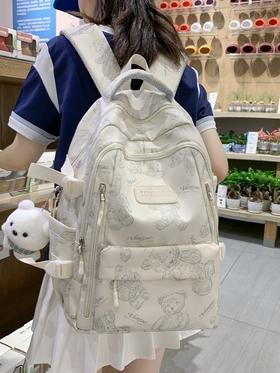 【小清新双肩包，轻便大容量】高颜值小清新双肩包 女生轻便大容量 初高中学生书包 潮酷休闲背包-QQ