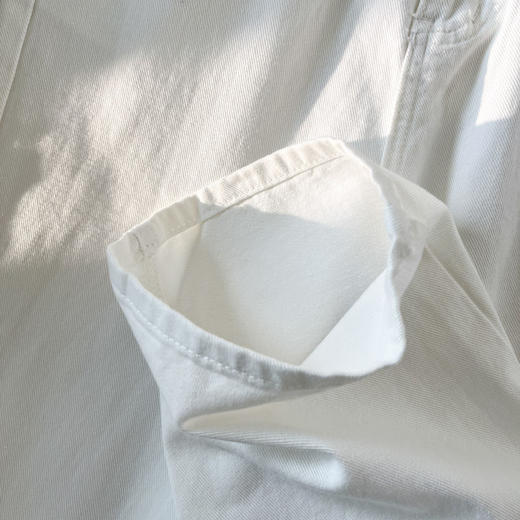 ed大牌同款【喵小仟 奶油白牛仔裤 】 三种长度 长款/加长款/九分裤 立体有型 上身柔软舒适 裤型挺阔 商品图5