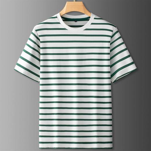 【棉质】【DDS】大依优型大码圆领条纹短袖T恤夏季新款肥佬休闲棉质加肥加大上衣男士胖子 商品图3