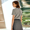 欧芮儿2025夏季新款撞色绣花经典拼色百搭圆领短袖针织T恤女上衣 商品缩略图4