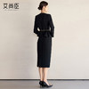 艾尚臣黑色圆领西装套裙2025新款气质优雅高端粗花呢小香风套装女 商品缩略图4