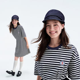 笛莎Deesha青少年女童连衣裙2025夏季女童T恤连衣裙