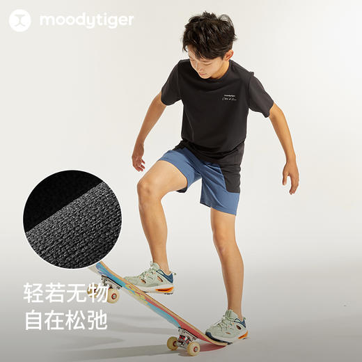 【DR暑假】moodytiger24夏新儿童运动男童撞色短袖夏季圆领T恤42110123 商品图2