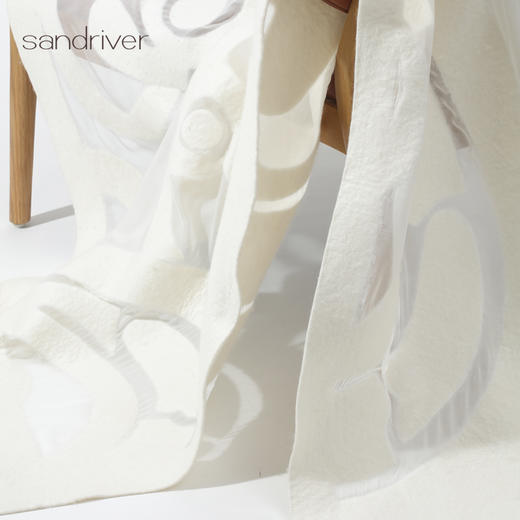 纯手工擀毡羊绒剪花围巾SJS96P710N 商品图5