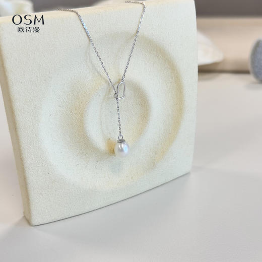欧诗漫珍珠项链锁骨链 925银珍珠吊坠（多款可选） 商品图2