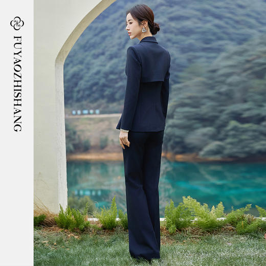 FUYAO扶摇 国风西装外套女2025新款改良斜襟唐装中式上衣修身西服 商品图4