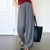 OLrain欧芮儿灰色休闲裤女夏季2025年新款宽松设计感慵懒香蕉裤 商品缩略图2