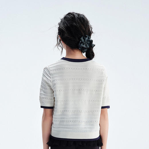 笛莎Deesha青少年女童毛衫2025夏季女童圆领毛衫 商品图4