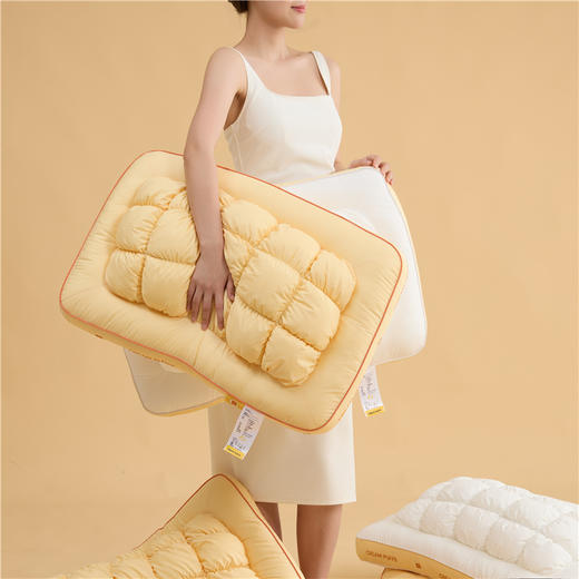 自然醒奶芙泡泡面包枕头护颈椎助睡眠家用成人睡觉专用枕芯一对装不塌陷不变形整头XK 商品图6