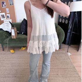 2025新品  软软同款【重叠配方】时尚休闲蕾丝打底韩版夏季法式甜美吊带