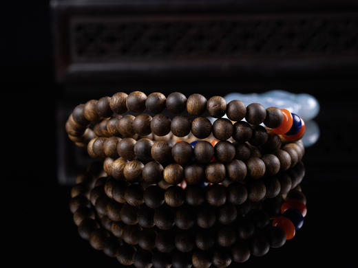 XY0061原创沉香+翡翠紫罗兰观音挂件 商品图5