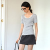 欧芮儿2025夏季新款蕾丝拼接圆领短袖针织正肩T恤女甜美简约上衣 商品缩略图0