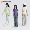 moodytiger女童25夏新款短款T恤速干竖纹肌理修身短上衣52210103【DR】 商品缩略图4
