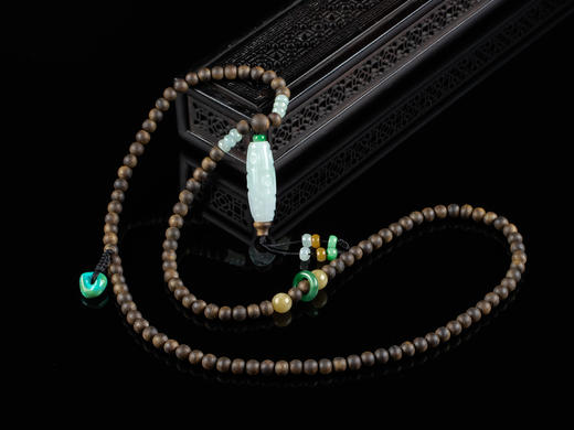 XY0021原创沉香DIY翡翠天珠挂件 商品图4