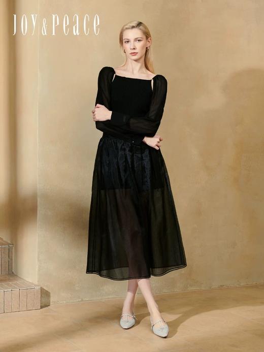 Joy&peace真美诗 灵动岛屿2025春新款法式蝴蝶结粗跟单鞋玛丽珍鞋女YZI04AQ5 商品图1